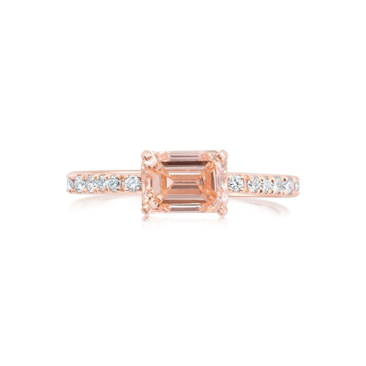 Fancy Pink Lab - grown Diamond setting - Lotus Diamond