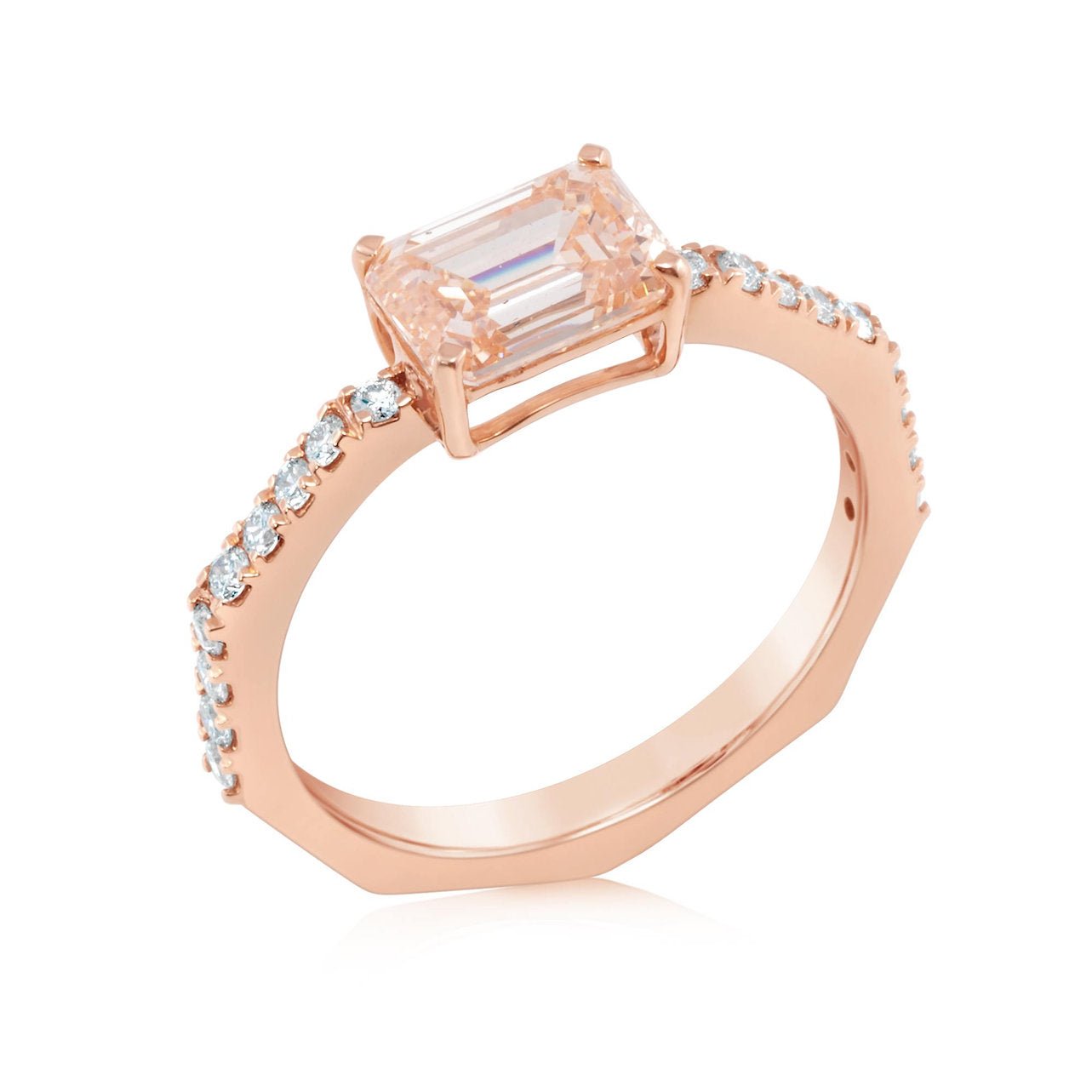 Fancy Pink Lab - grown Diamond setting - Lotus Diamond