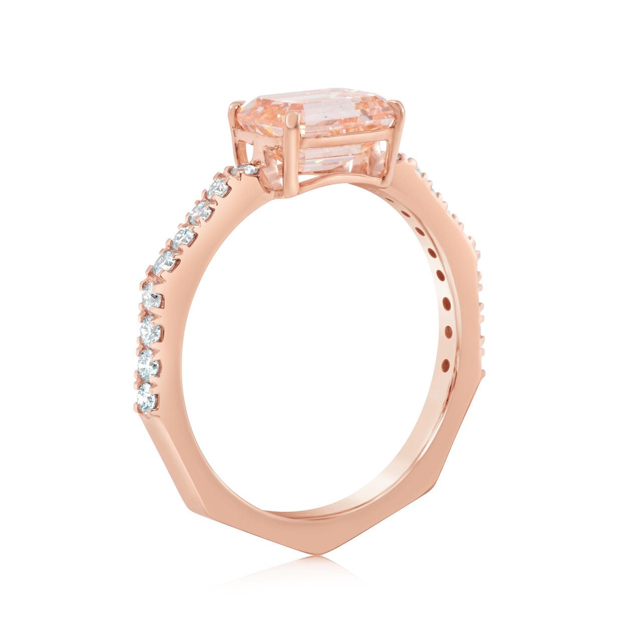 Fancy Pink Lab - grown Diamond setting - Lotus Diamond