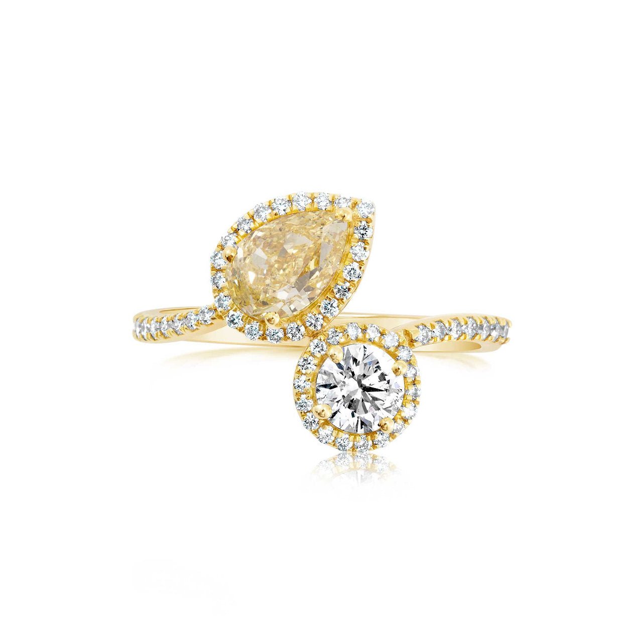 Fancy Yellow Lab grown Diamond Ring 1.71ctw - Lotus Diamond