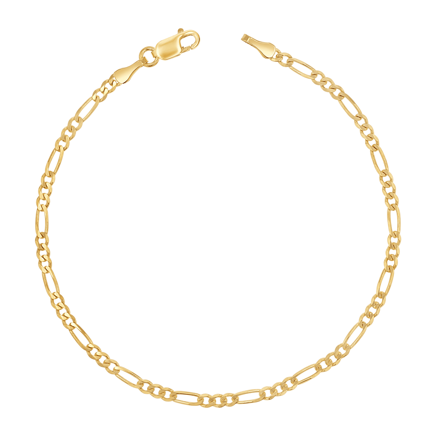 Figaro Chain Bracelet - Lotus Diamond