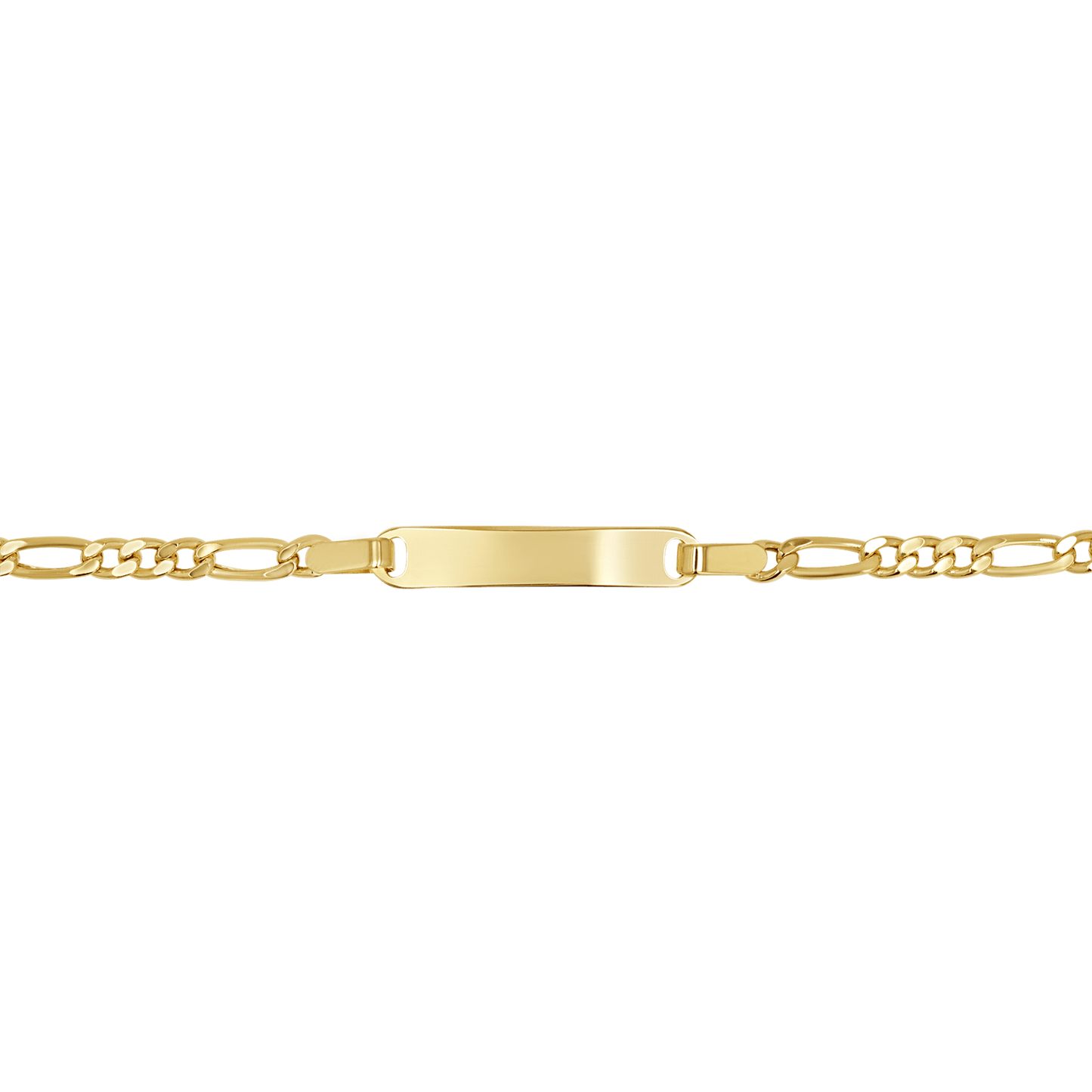 Figaro ID Bracelet - Lotus Diamond