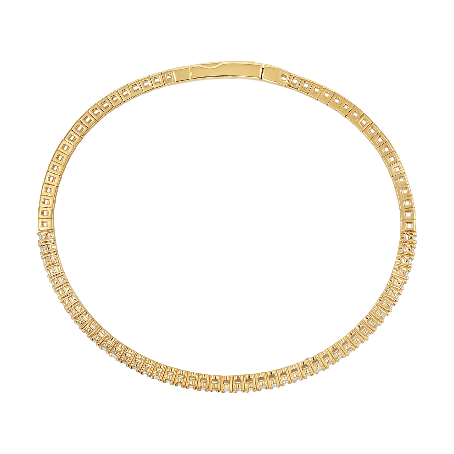 Flexible Diamond Tennis Bangle Bracelet - Lotus Diamond