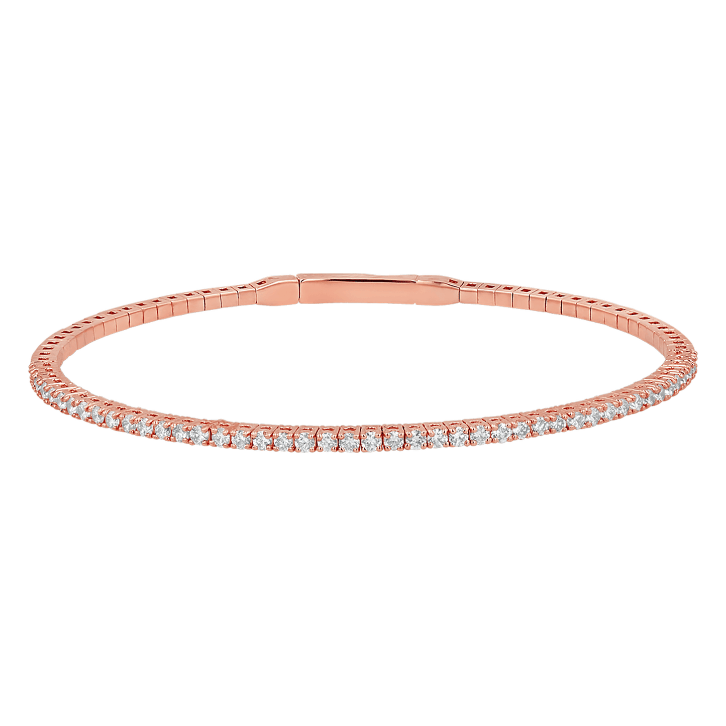 Flexible Diamond Tennis Bangle Bracelet - Lotus Diamond