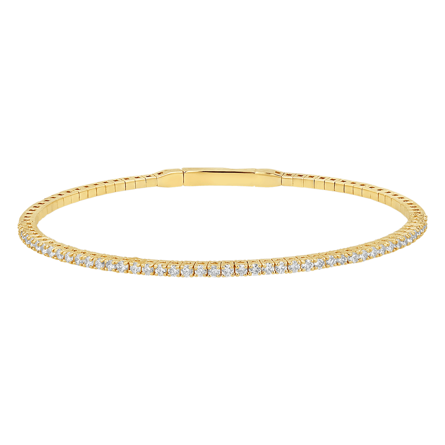Flexible Diamond Tennis Bangle Bracelet - Lotus Diamond