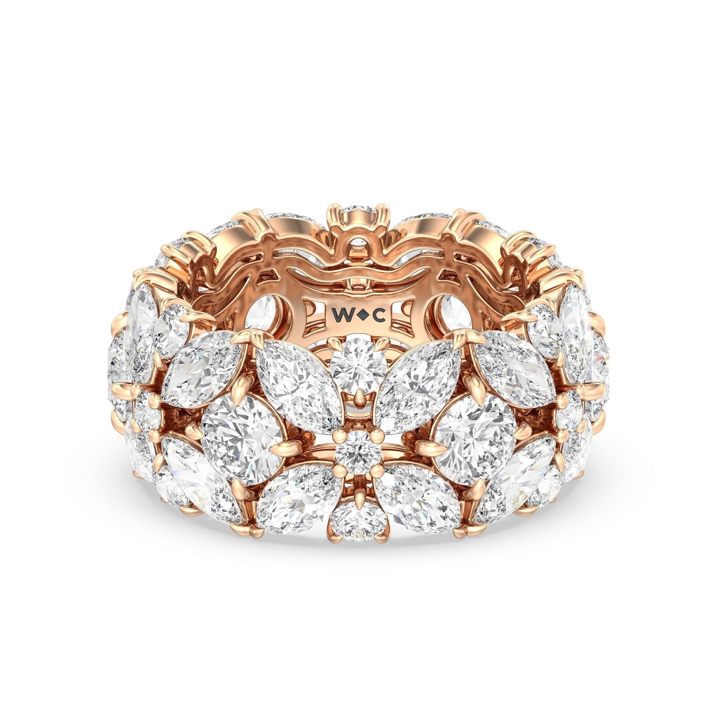 Garden Eternity Ring - Lotus Diamond