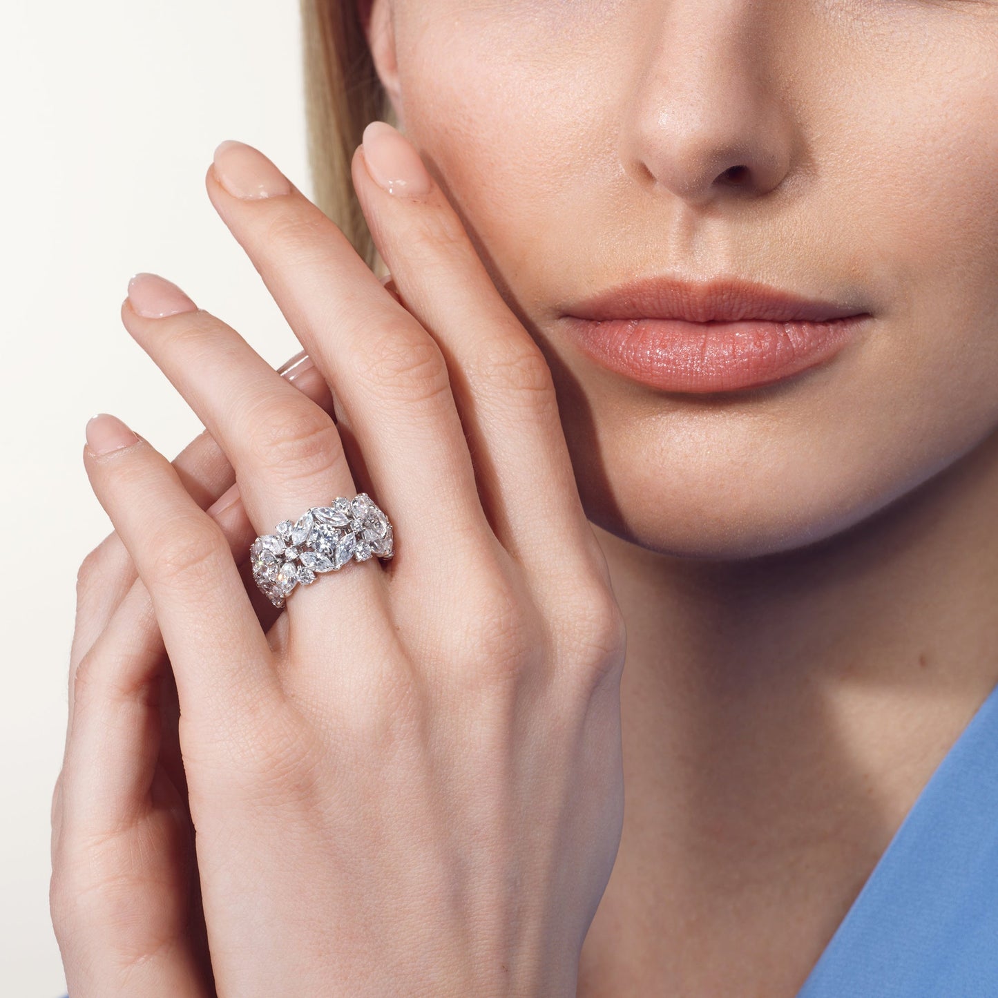 Garden Eternity Ring - Lotus Diamond