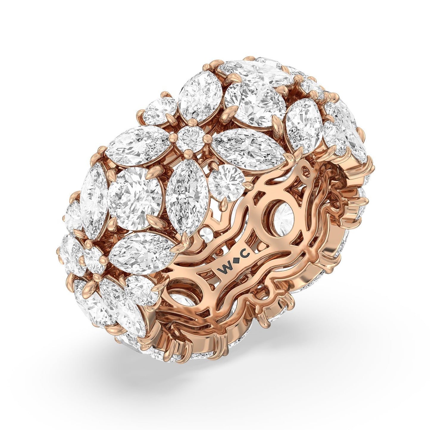 Garden Eternity Ring - Lotus Diamond
