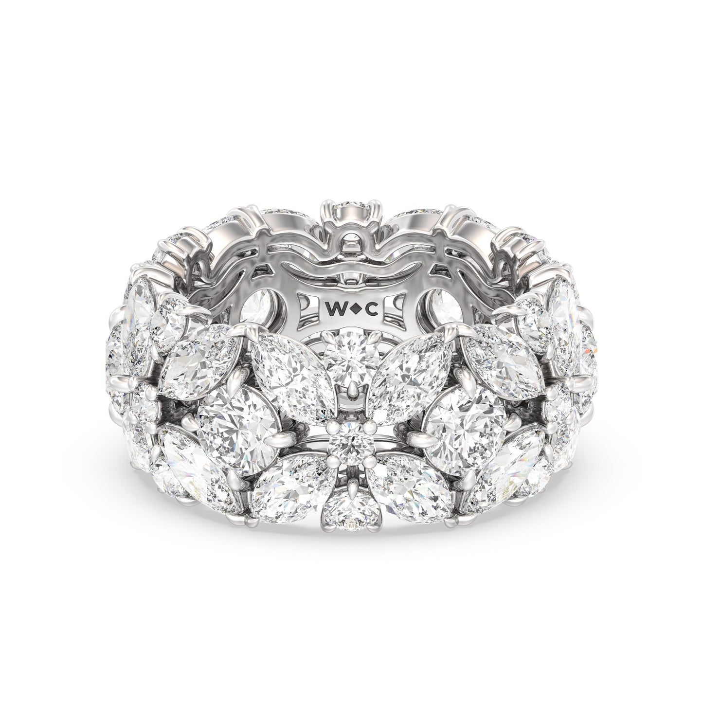 Garden Eternity Ring - Lotus Diamond