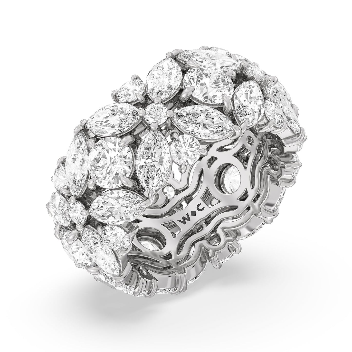 Garden Eternity Ring - Lotus Diamond