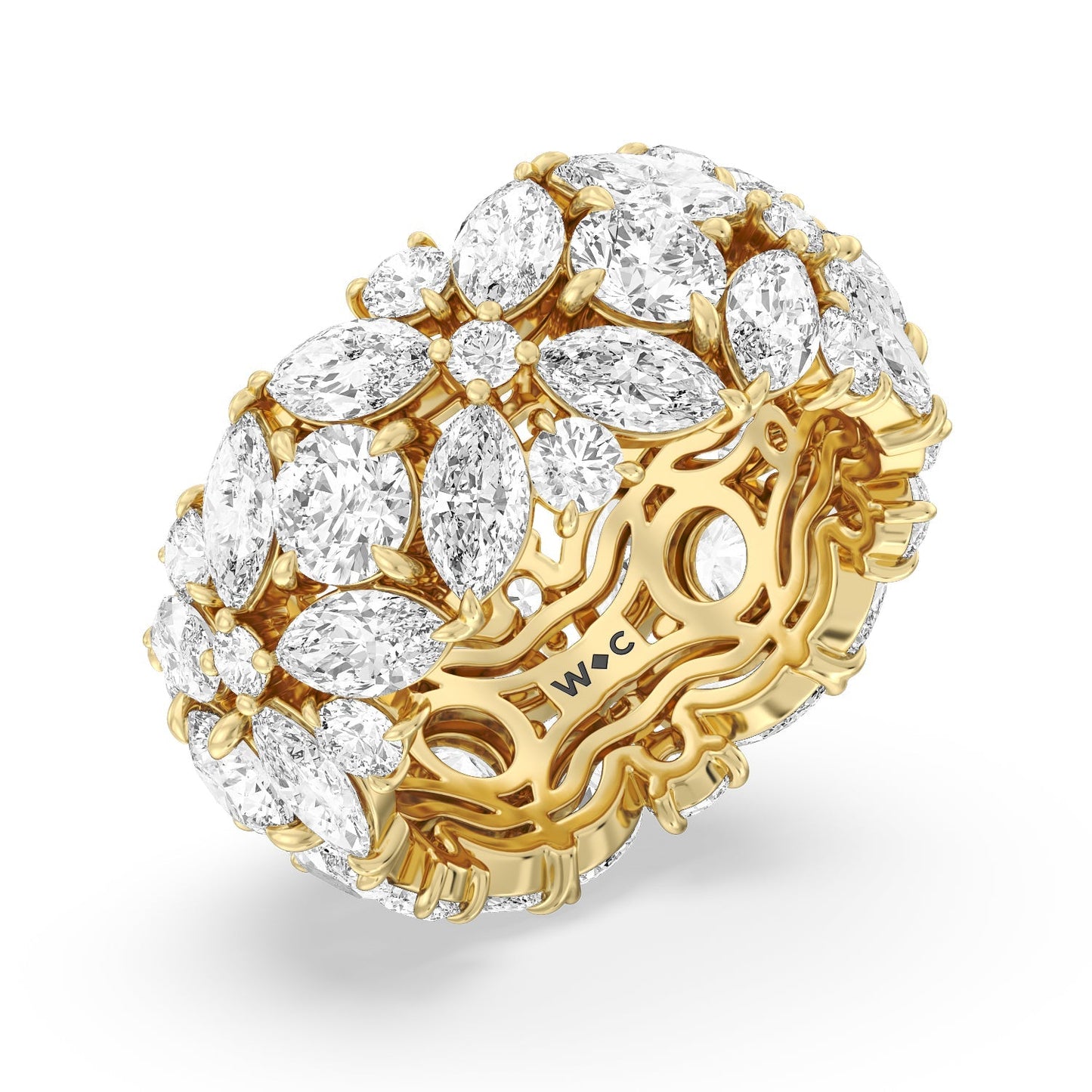 Garden Eternity Ring - Lotus Diamond