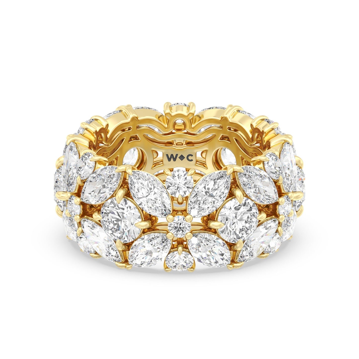 Garden Eternity Ring - Lotus Diamond