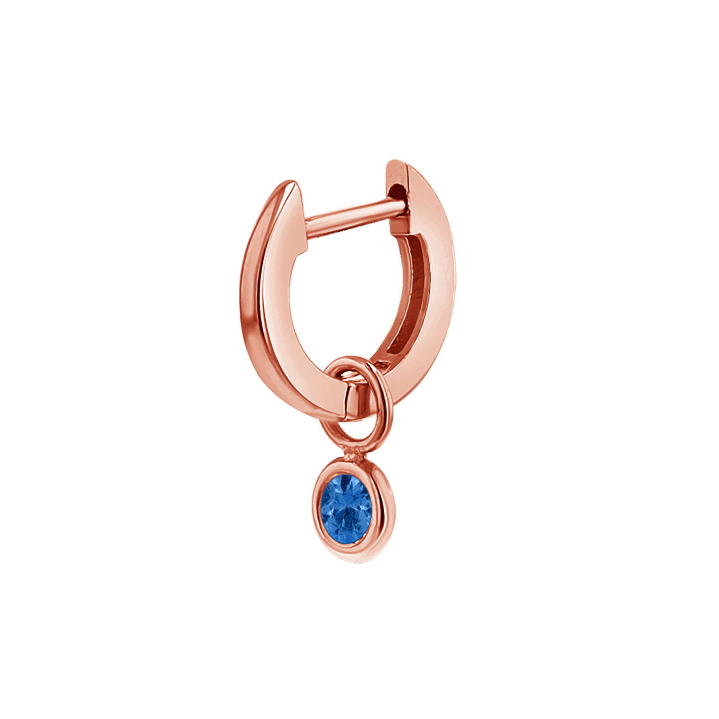 Gemstone Drop Huggies Hoops - Lotus Diamond