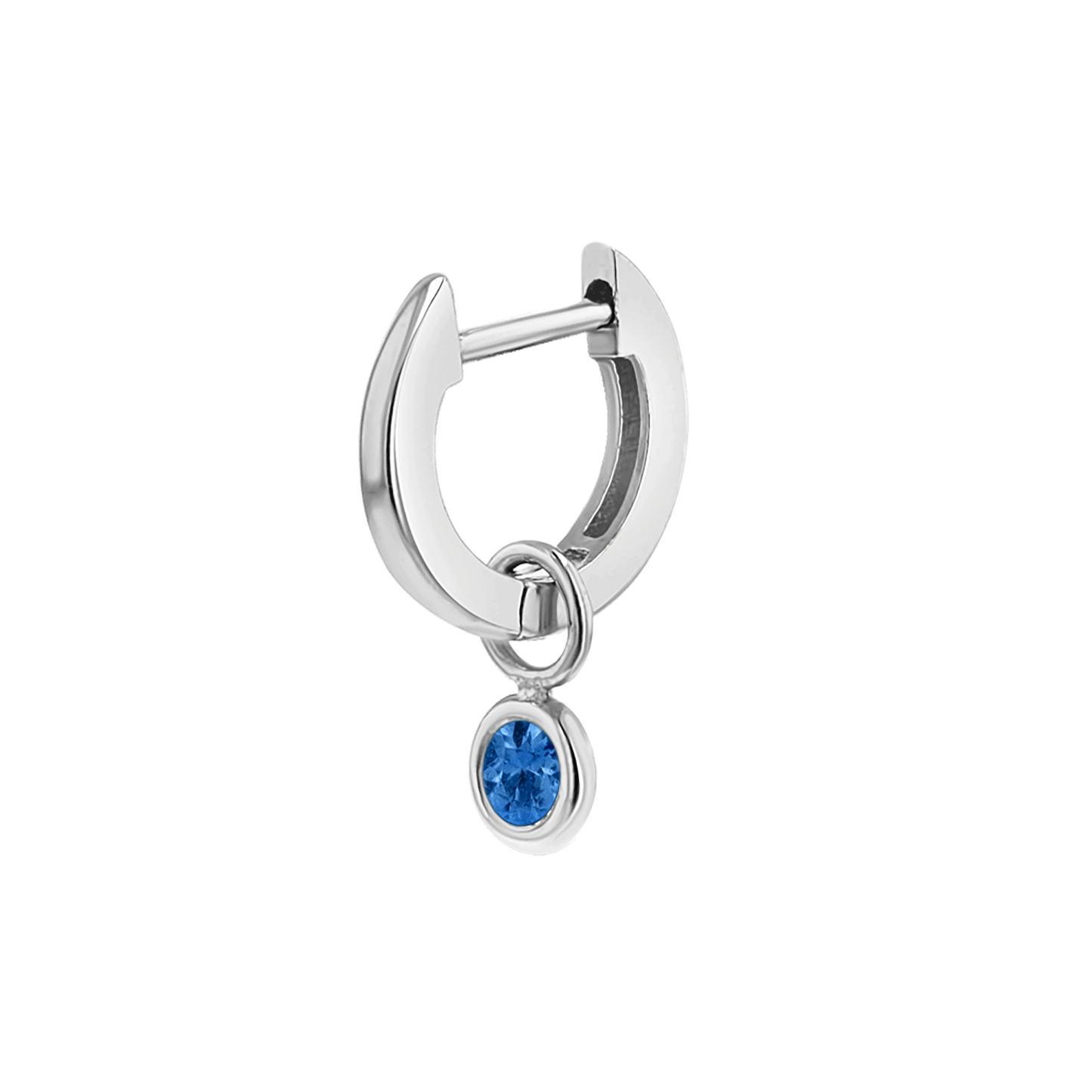 Gemstone Drop Huggies Hoops - Lotus Diamond