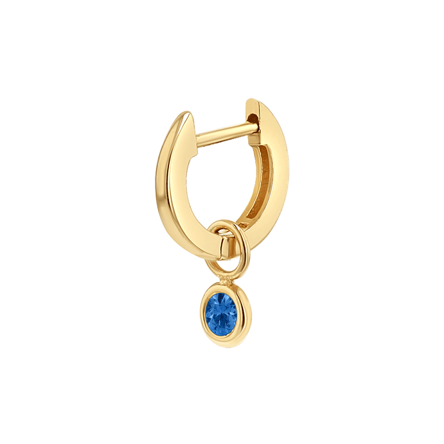 Gemstone Drop Huggies Hoops - Lotus Diamond