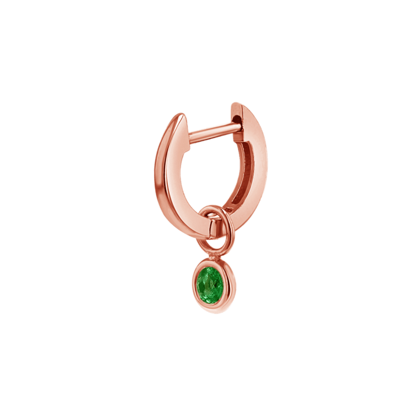 Gemstone Drop Huggies Hoops - Lotus Diamond