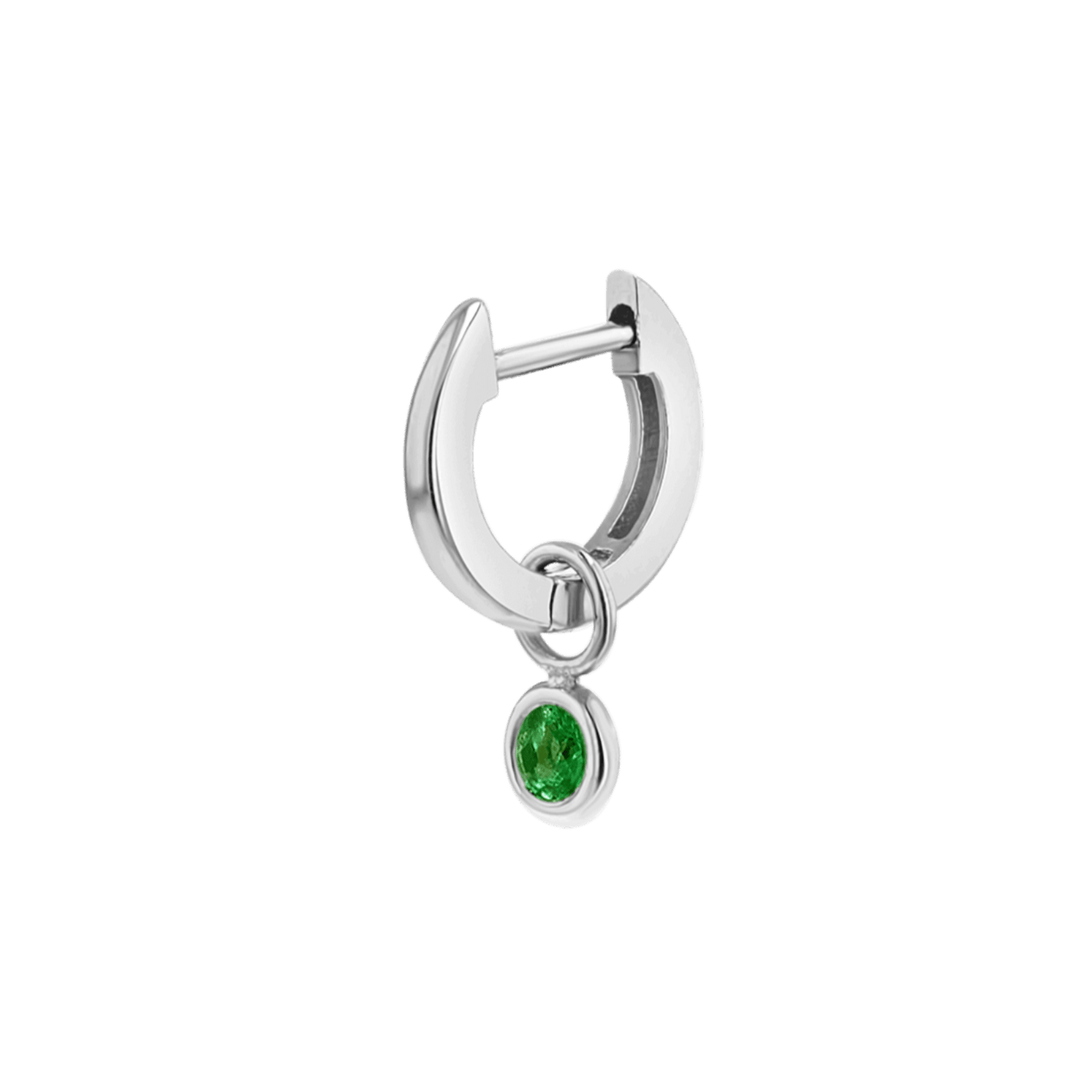 Gemstone Drop Huggies Hoops - Lotus Diamond