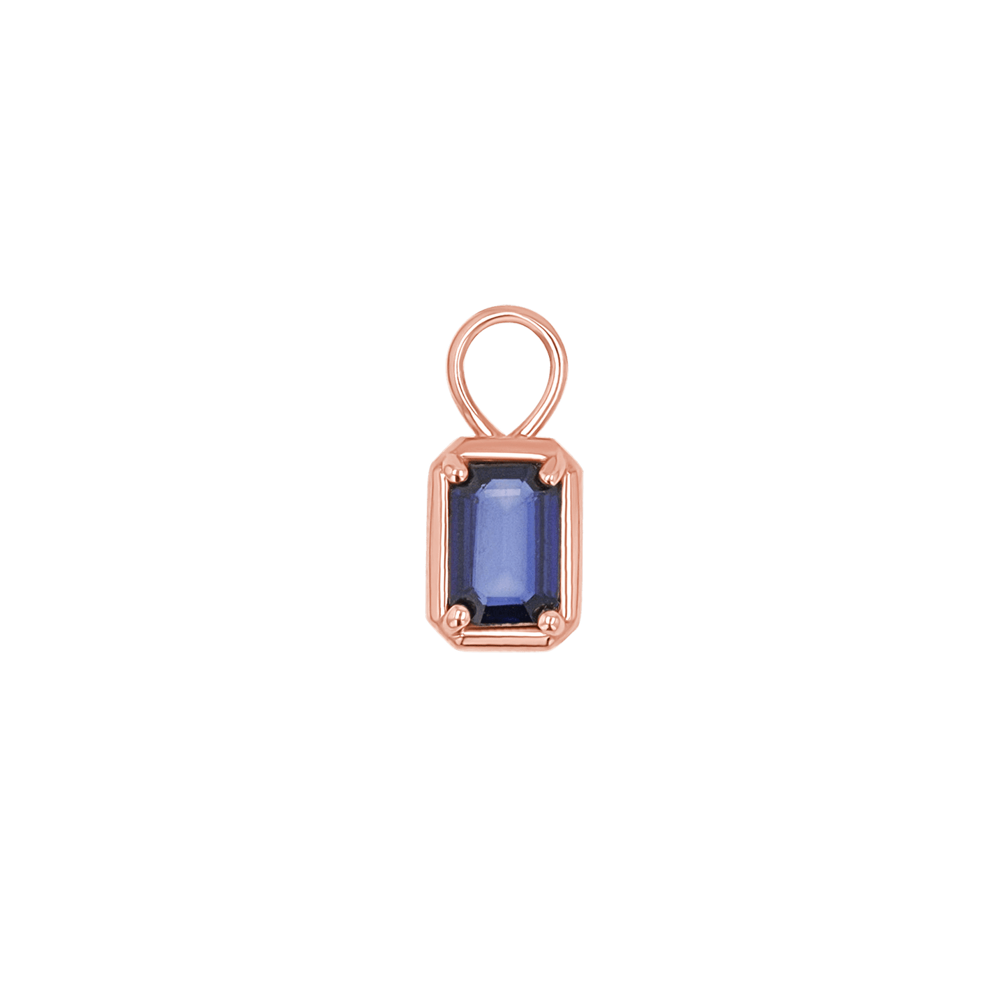 Gemstone Emerald Huggie Charms - Lotus Diamond