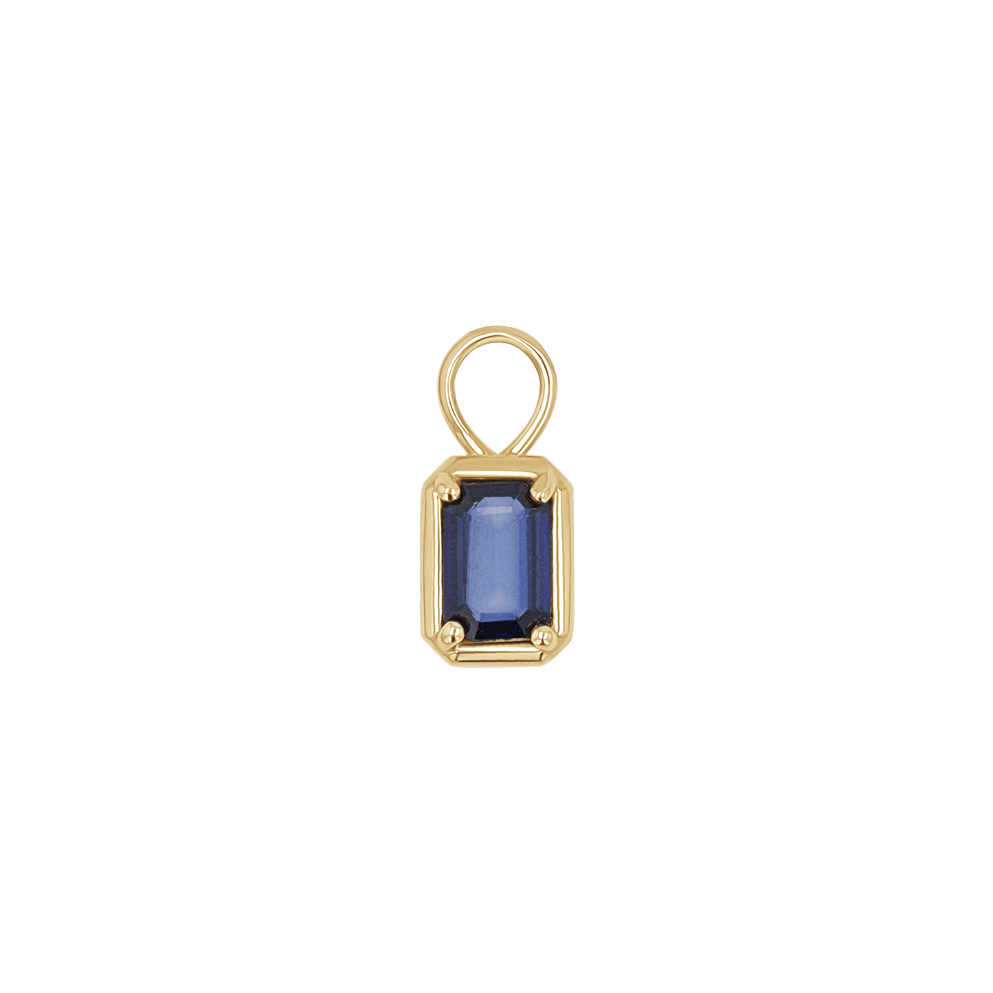 Gemstone Emerald Huggie Charms - Lotus Diamond