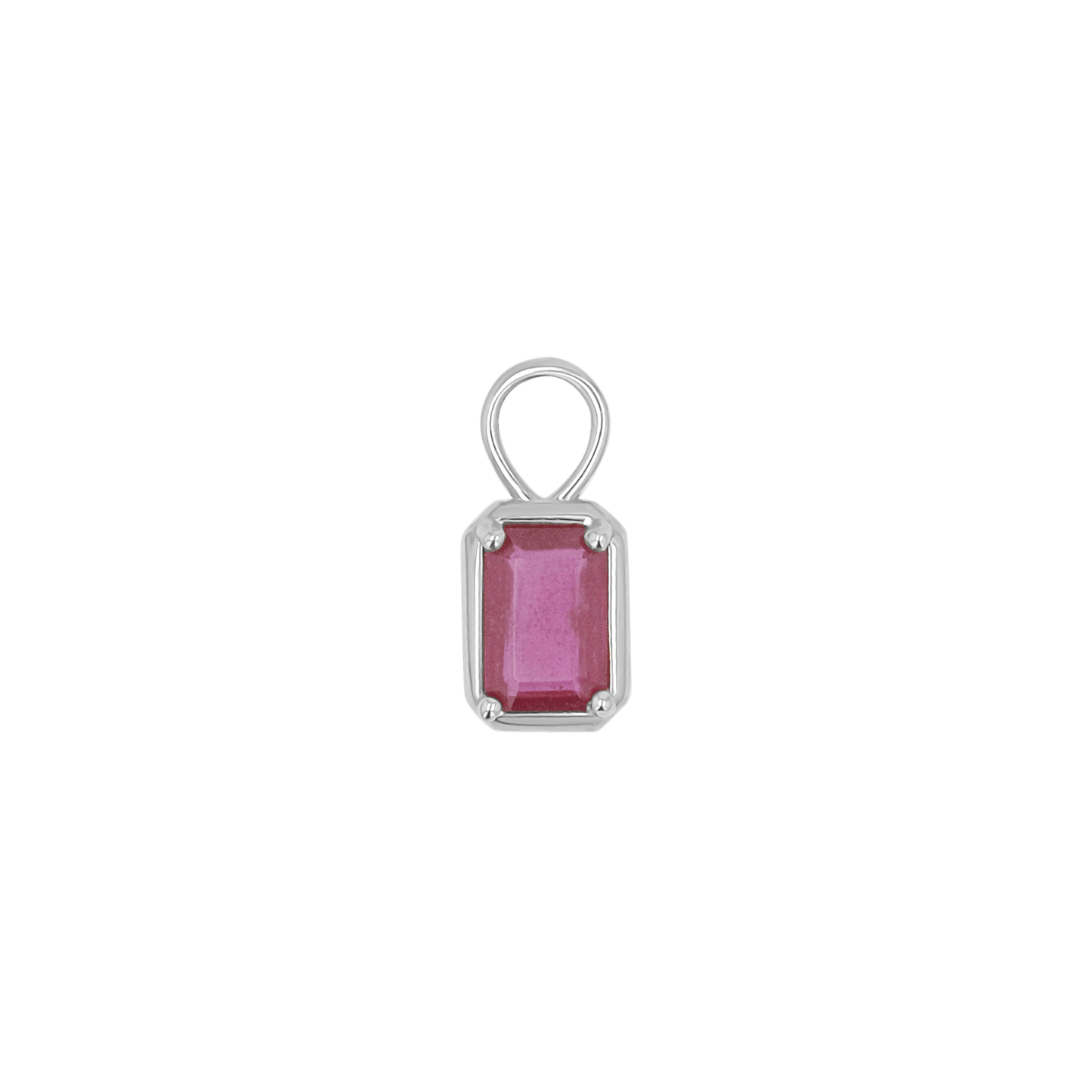 Gemstone Emerald Huggie Charms - Lotus Diamond