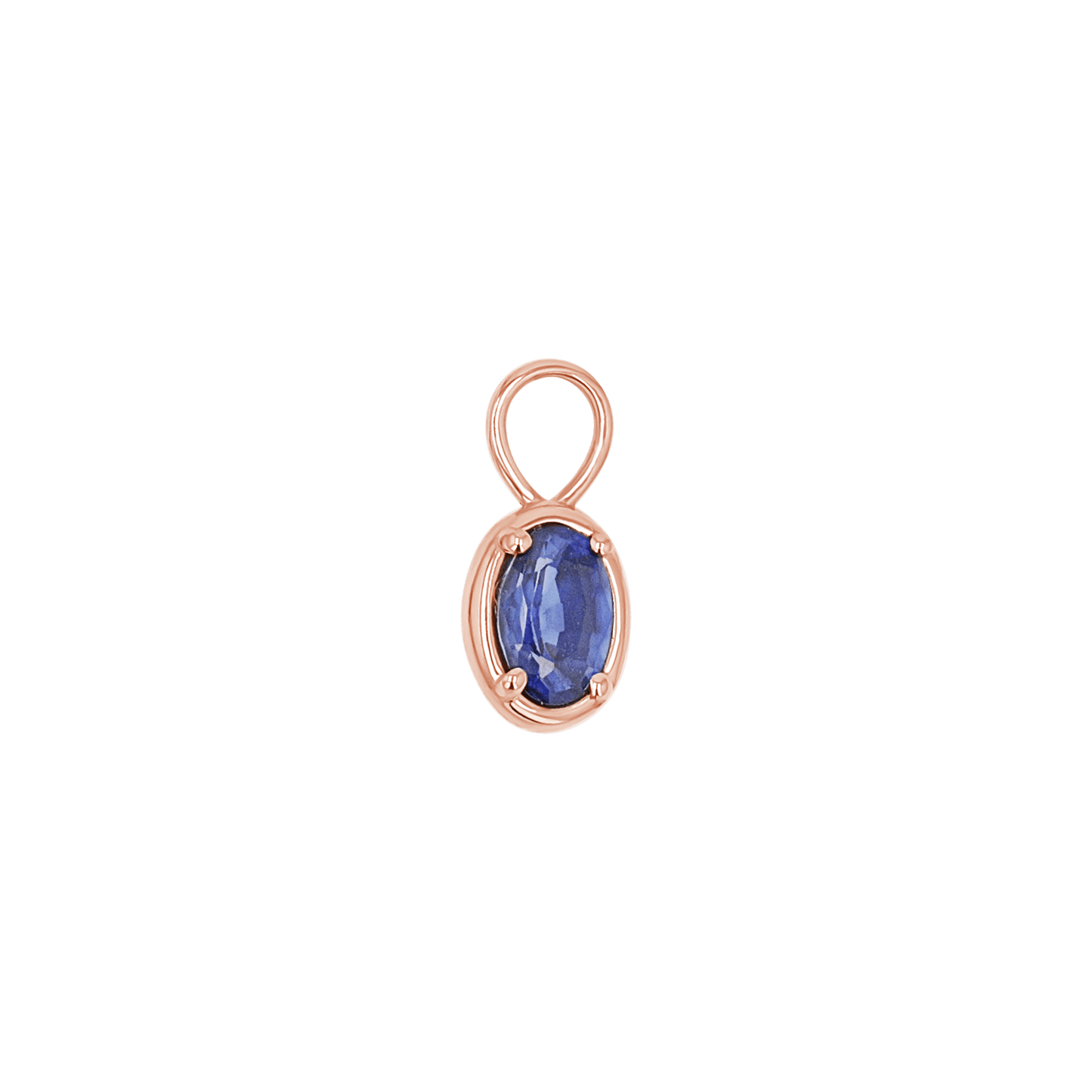 Gemstone Oval Huggie Charms - Lotus Diamond