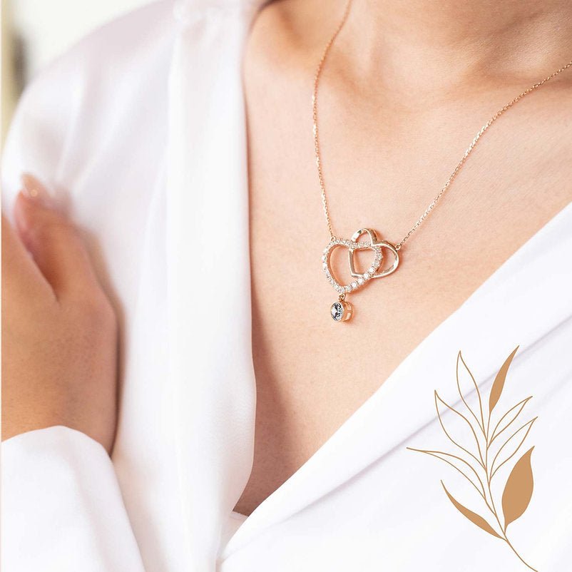 Girly diamond necklace with diamond choker holding - Lotus Diamond