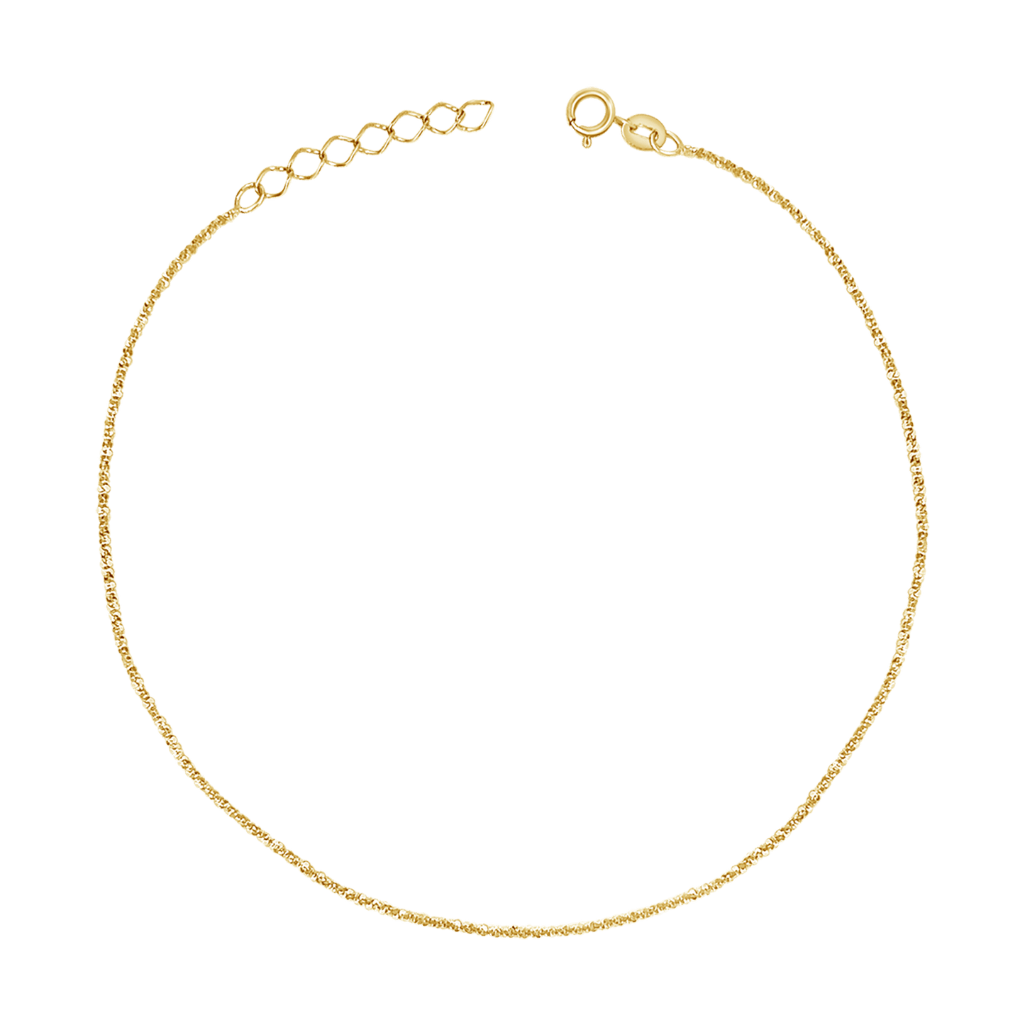 Glimmer Chain Anklet - Lotus Diamond