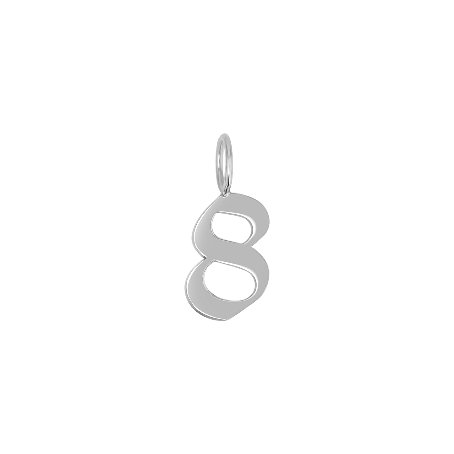 Gothic Old English Number Charm - Lotus Diamond