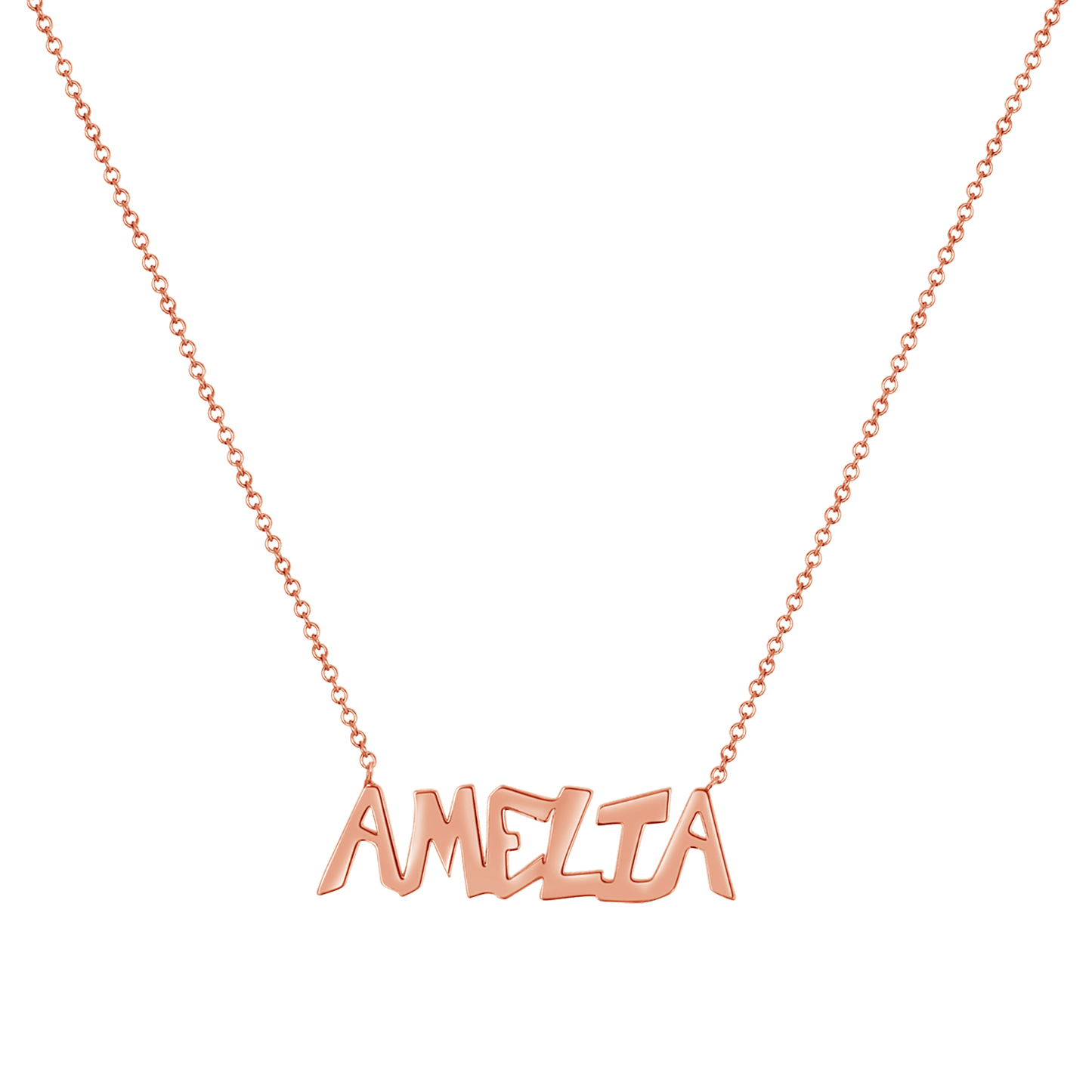 Graffiti Name Necklace - Lotus Diamond