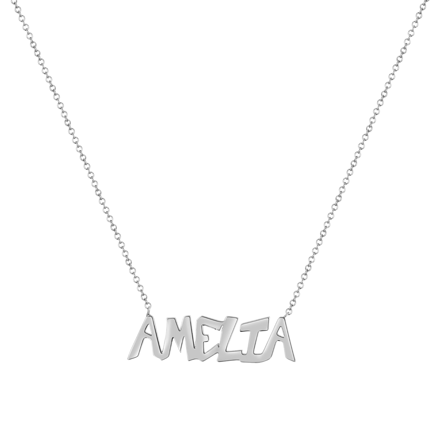 Graffiti Name Necklace - Lotus Diamond