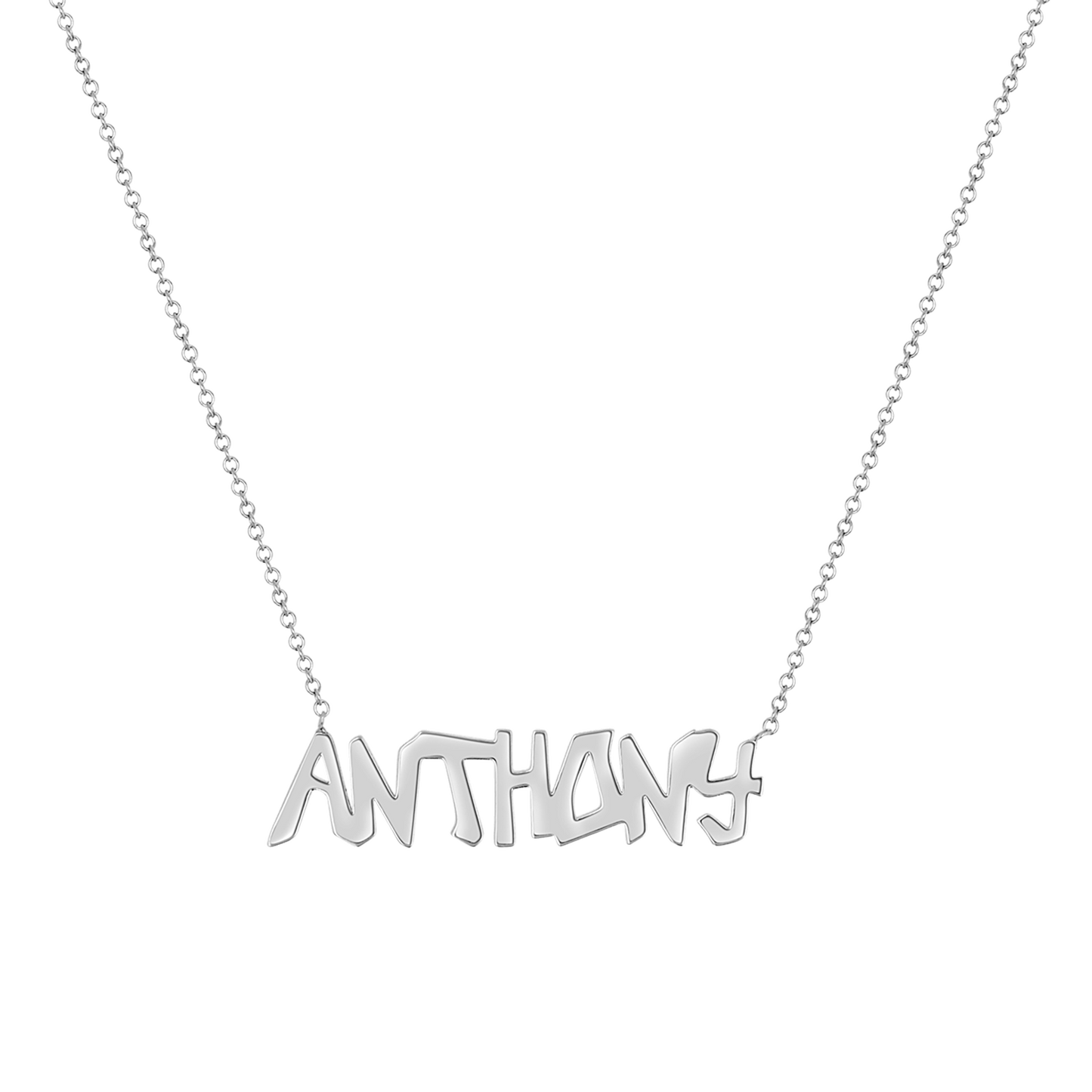 Graffiti Name Necklace - Lotus Diamond