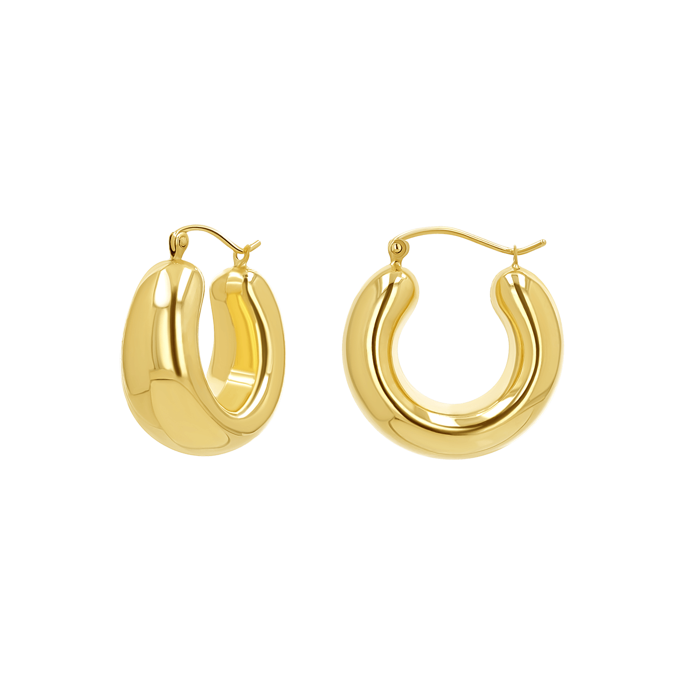 Hailey Large Chunky Hoops - Lotus Diamond