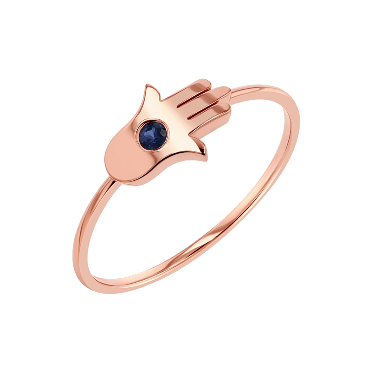 Hamsa Diamond Wire Ring - Lotus Diamond
