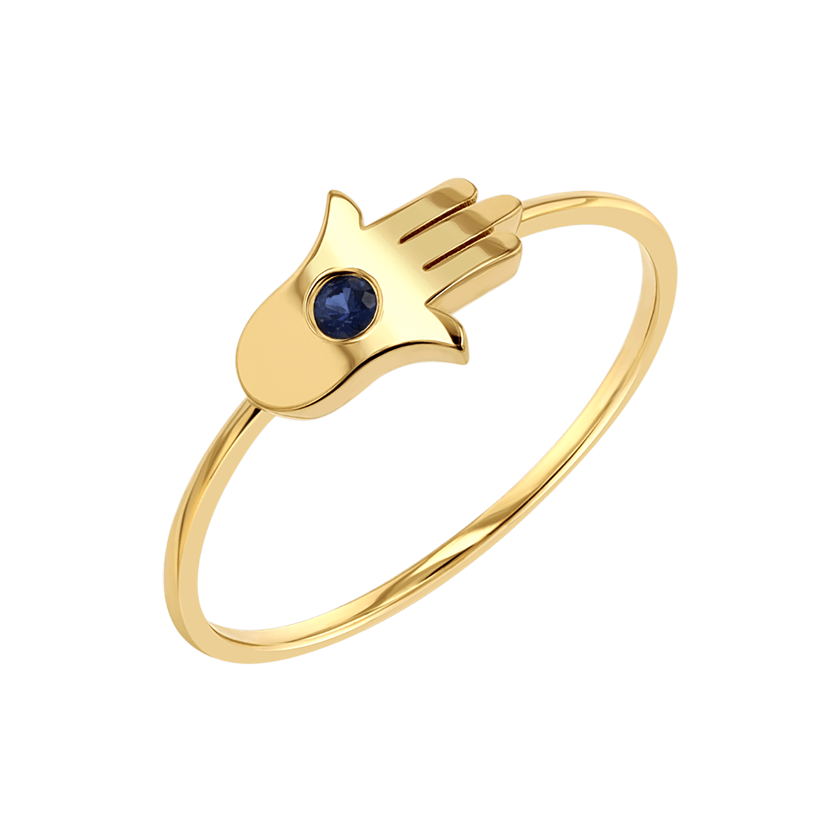 Hamsa Diamond Wire Ring - Lotus Diamond