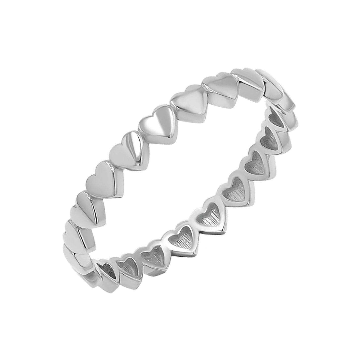 Heart Eternity Ring - Lotus Diamond