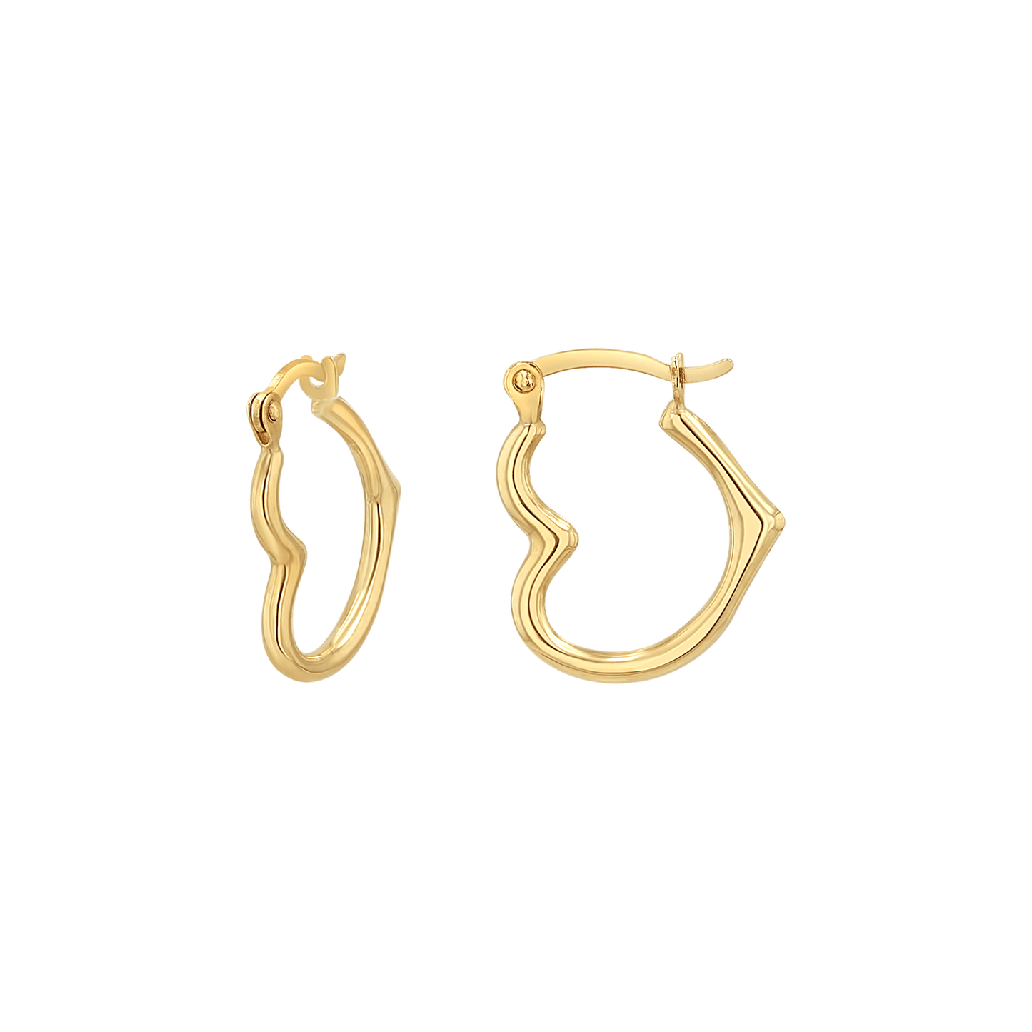 Heart Hoop Earrings - Lotus Diamond