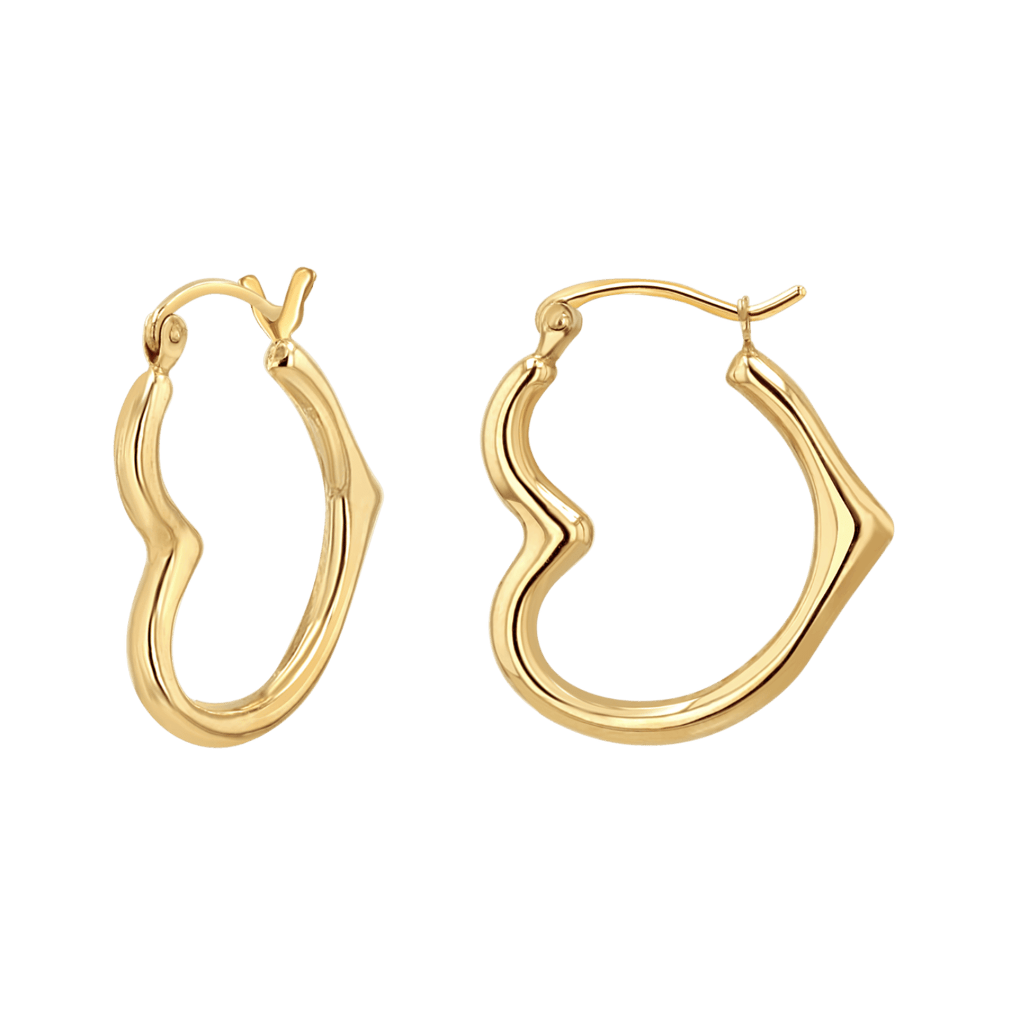 Heart Hoop Earrings - Lotus Diamond