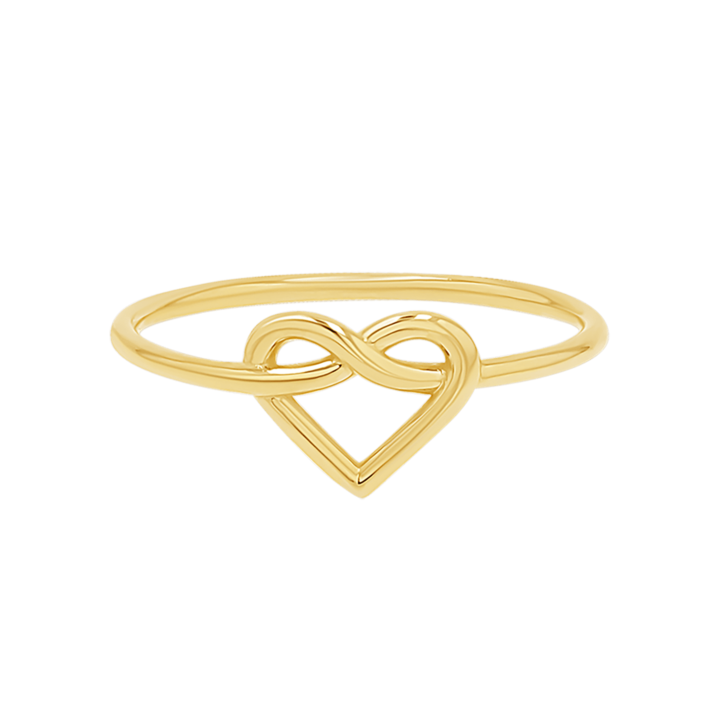 Heart Love Knot Ring - Lotus Diamond