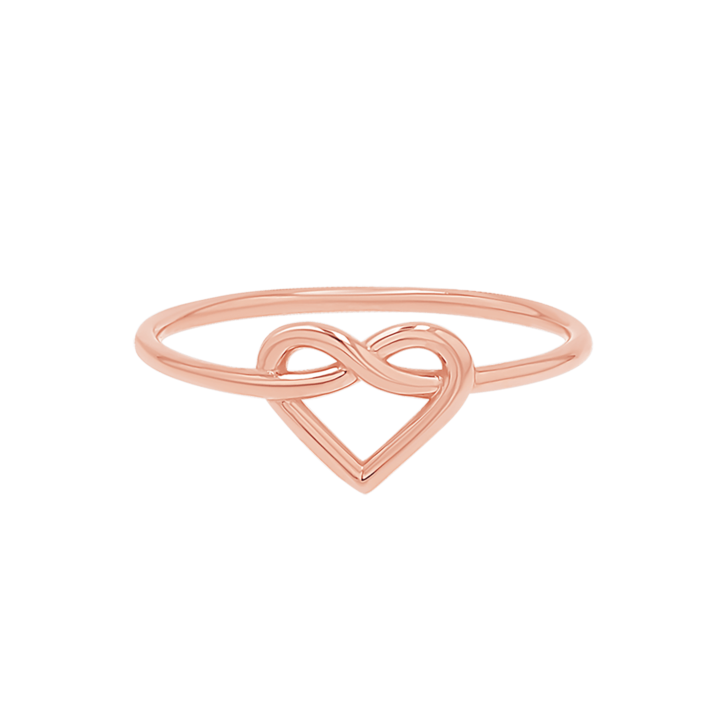 Heart Love Knot Ring - Lotus Diamond