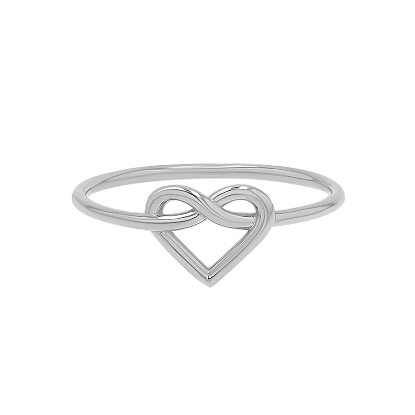 Heart Love Knot Ring - Lotus Diamond