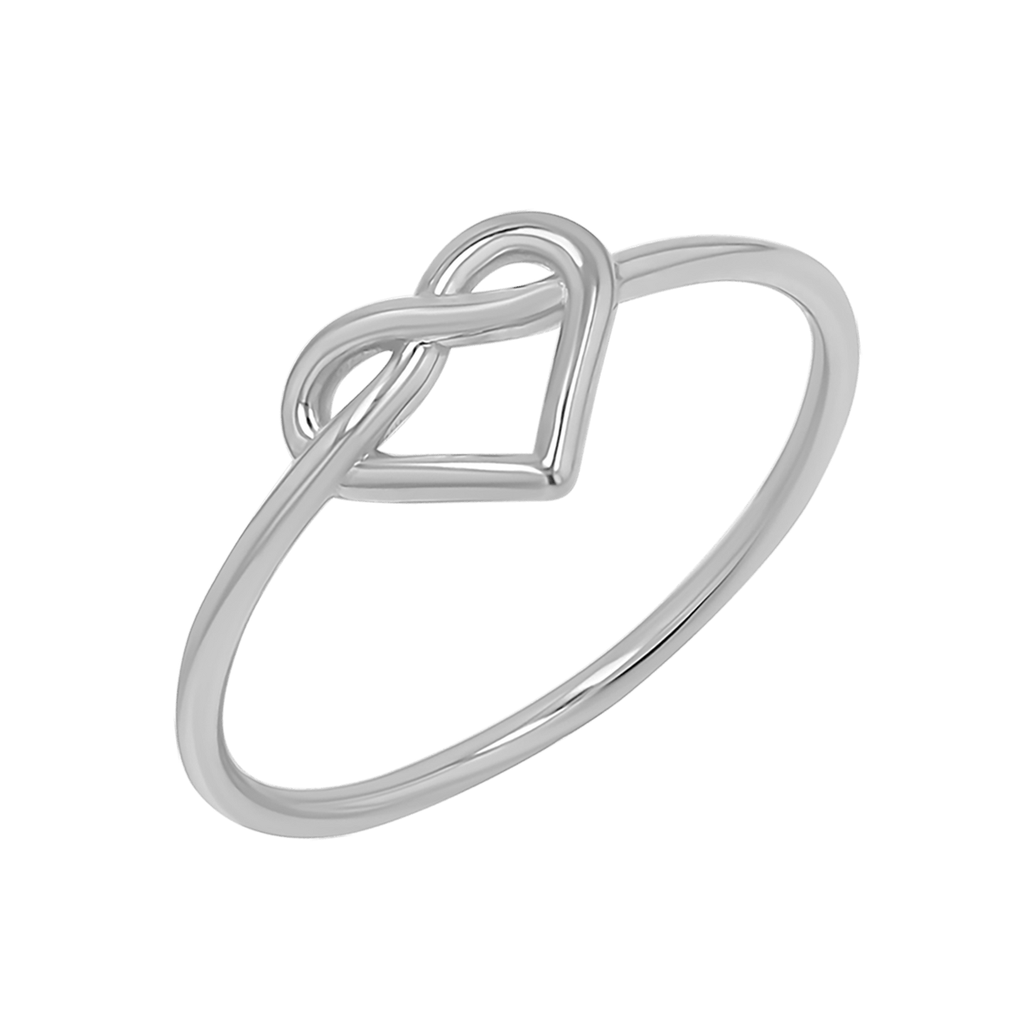 Heart Love Knot Ring - Lotus Diamond