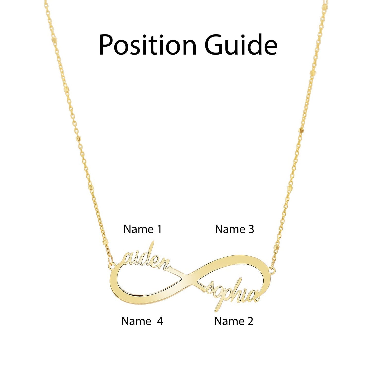 Infinity Custom Name Necklace - Lotus Diamond