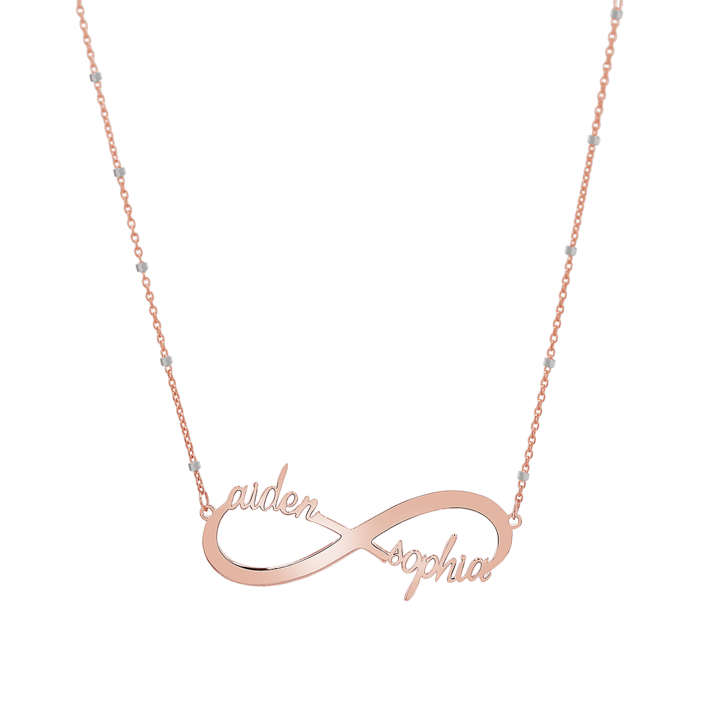 Infinity Custom Name Necklace - Lotus Diamond