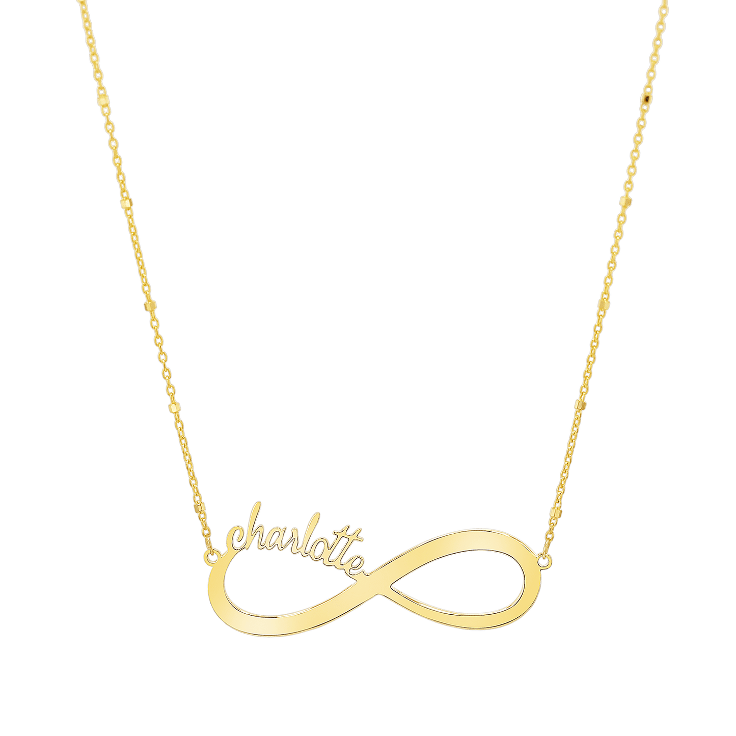 Infinity Custom Name Necklace - Lotus Diamond