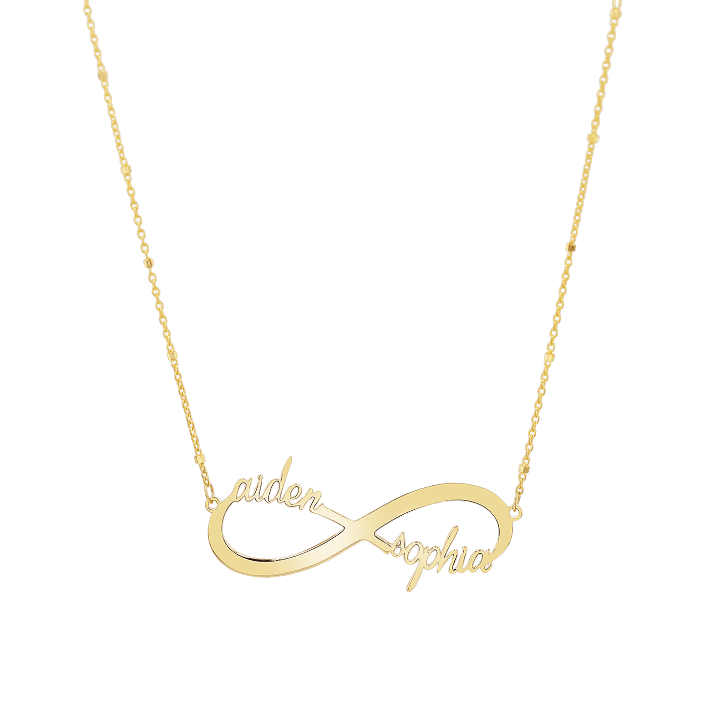 Infinity Custom Name Necklace - Lotus Diamond