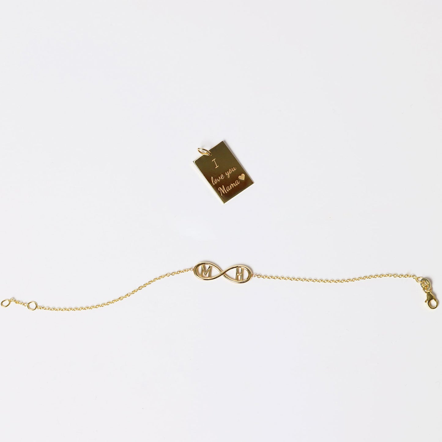 Infinity Letter Bracelet - Lotus Diamond