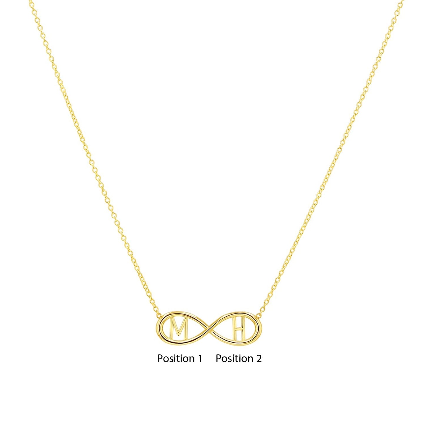 Infinity Letter Necklace - Lotus Diamond