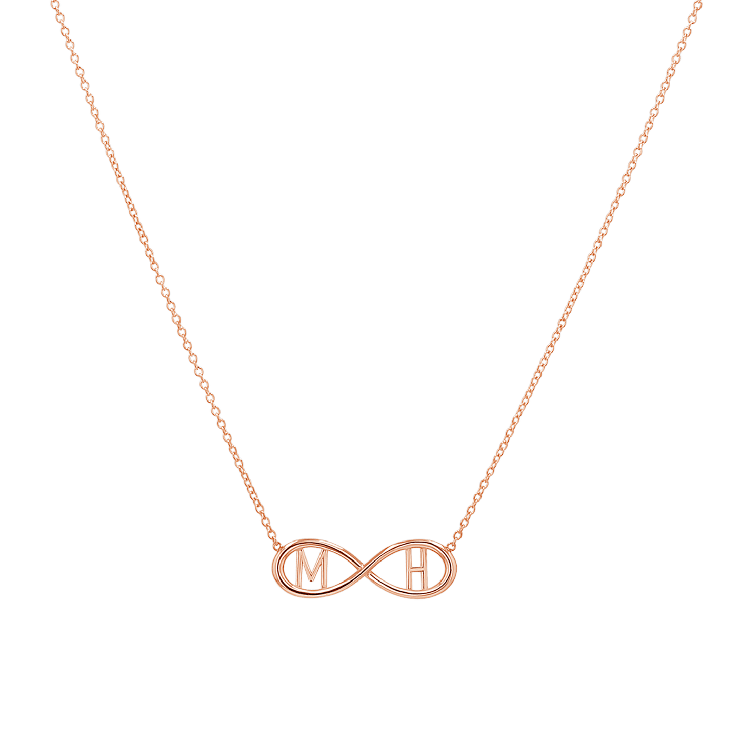 Infinity Letter Necklace - Lotus Diamond