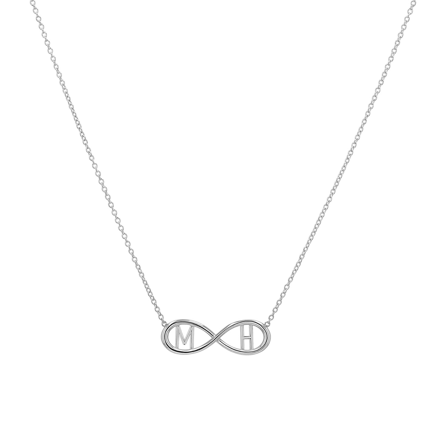 Infinity Letter Necklace - Lotus Diamond