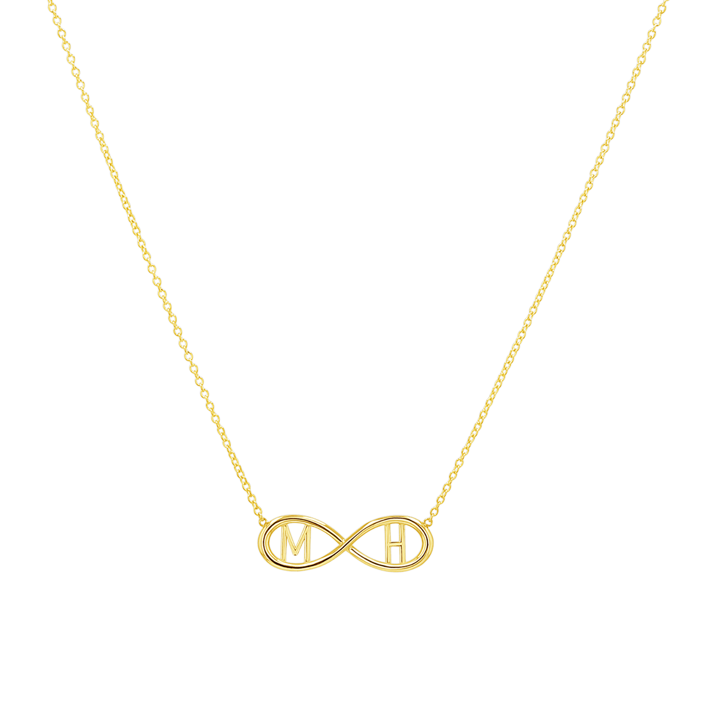 Infinity Letter Necklace - Lotus Diamond